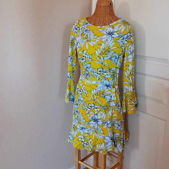 Ny Collection Dress with Mock Wrap Front - Picture 1 of 4